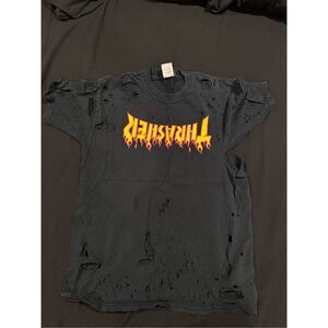 THRASHER San Francisco size M top black with rips top men / women
